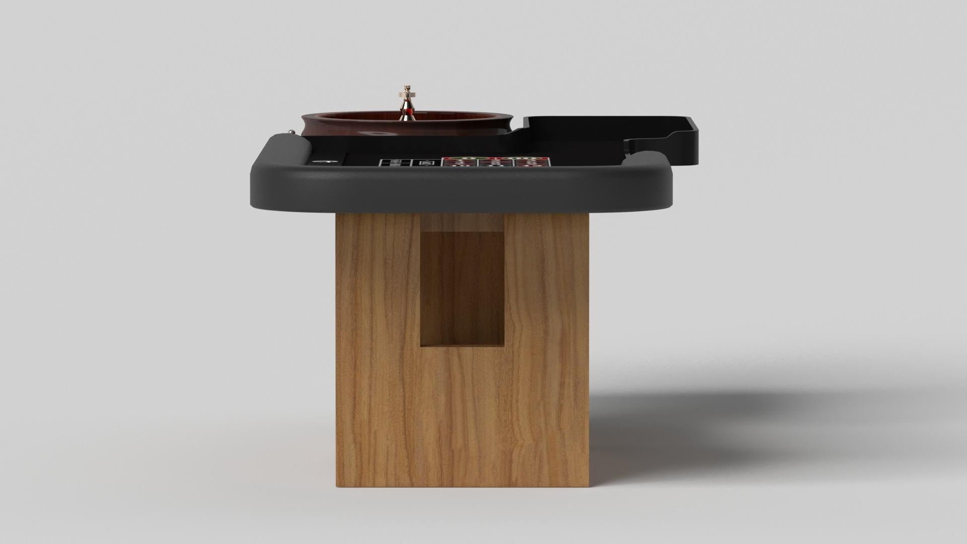 Modern Elevate Customs Rumba Roulette Tables / Solid Teak Wood in 8'2