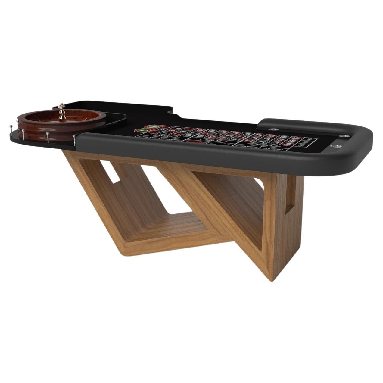 Elevate Customs Rumba Roulette Tables / Solid Teak Wood in 8'2" - Made in USA For Sale