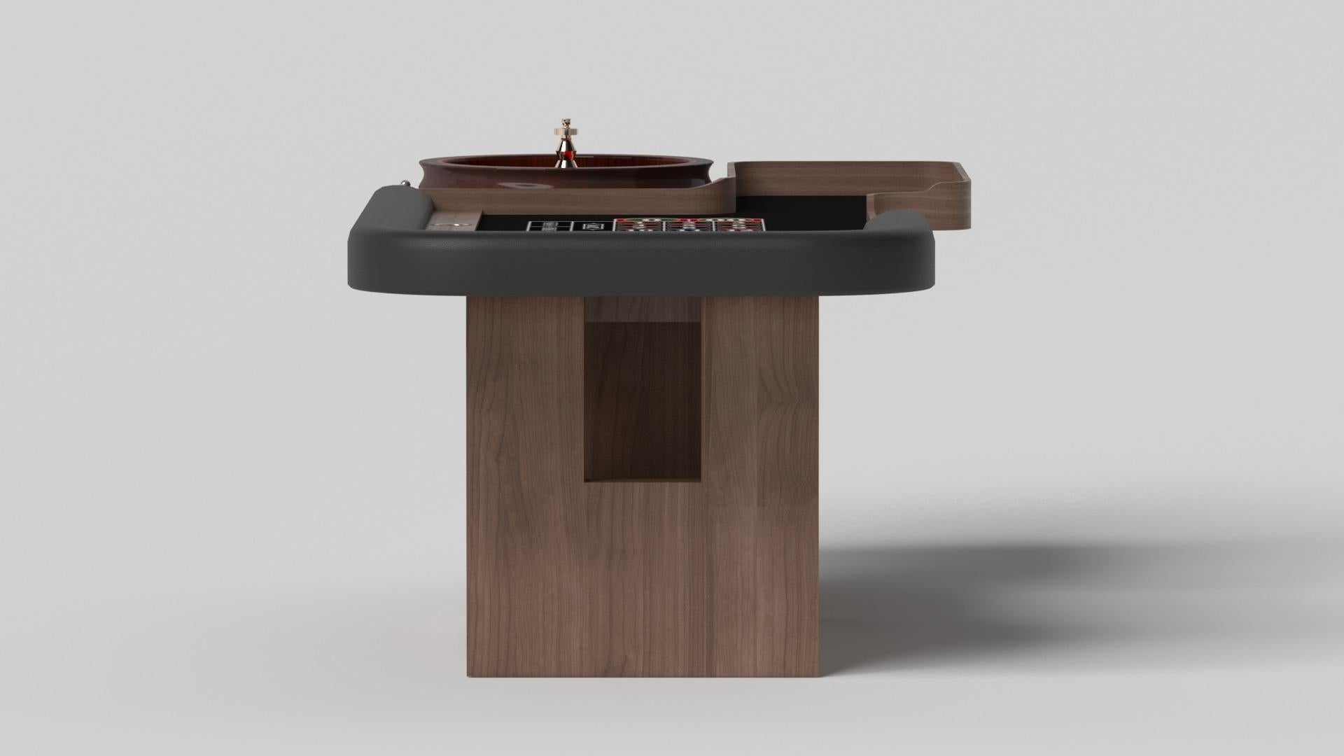 Modern Elevate Customs Rumba Roulette Tables / Solid Walnut Wood in 8'2