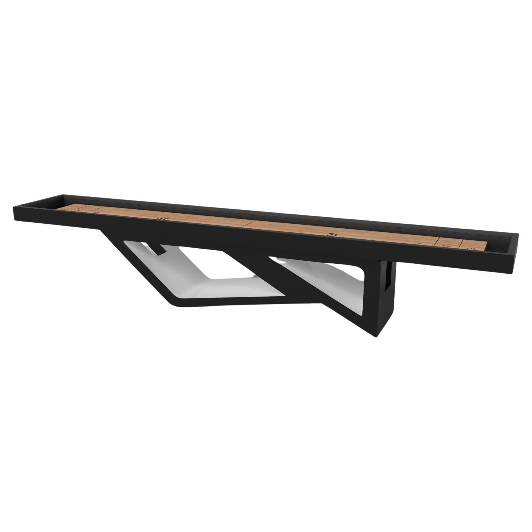 Elevate Customs Rumba Shuffleboard Tables / Solid Pantone Black Color in 9' -USA For Sale