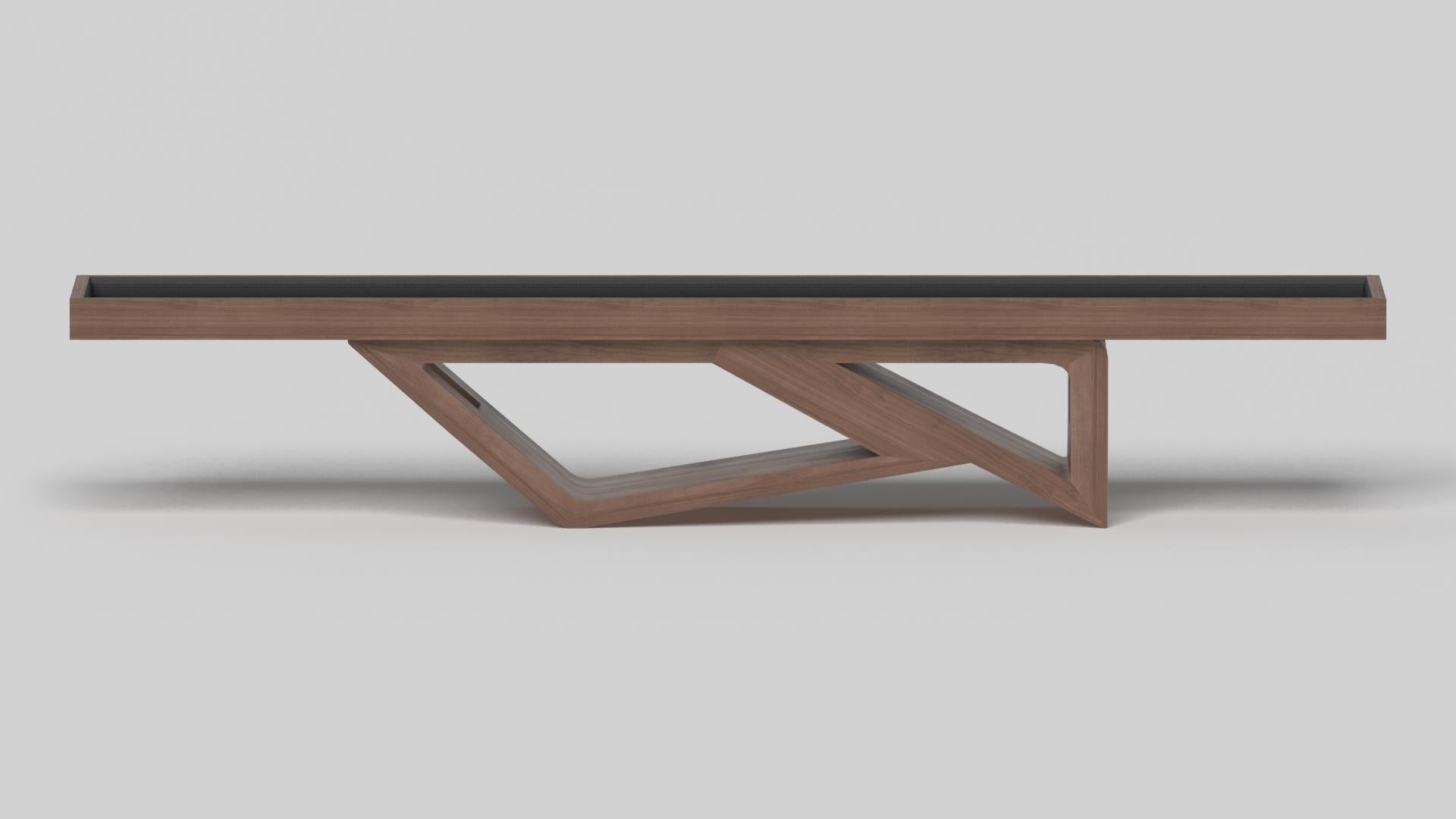 Américain Tables de Shuffleboard Rumba de Elevate Customs / Solid Walnut Wood en 9' - USA en vente
