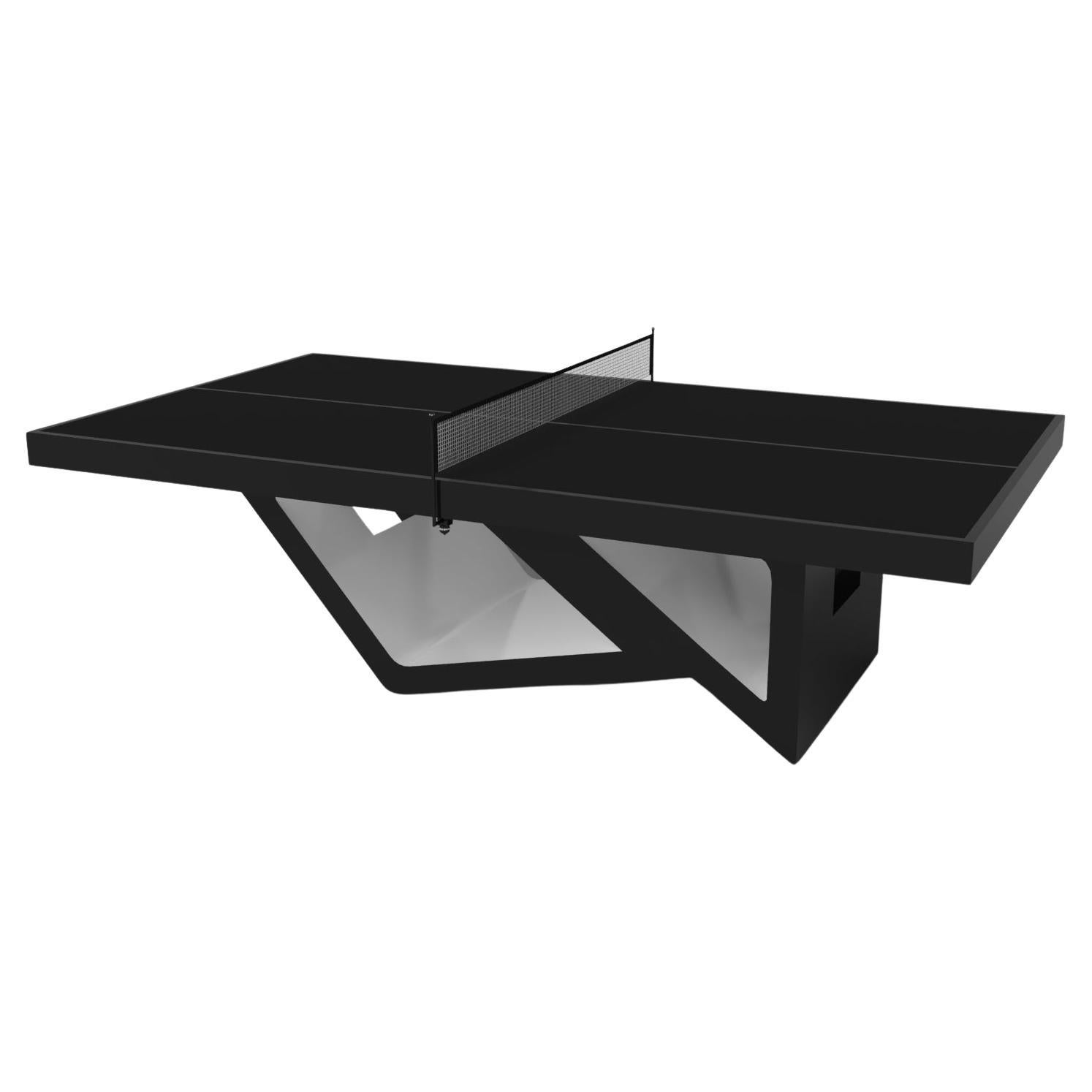 Elevate Customs Rumba Tennis Table / Solid Pantone Black in 9' - Made in USA For Sale