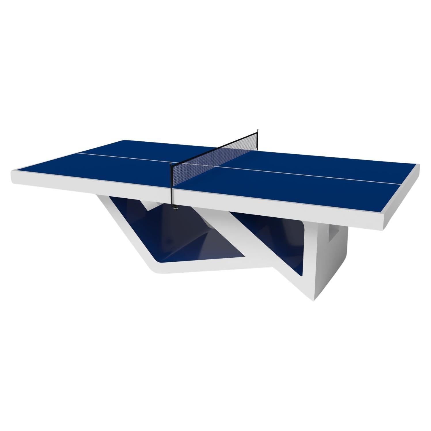 Elevate Customs Rumba Tennis Table / Solid Pantone White in 9' - Made in USA