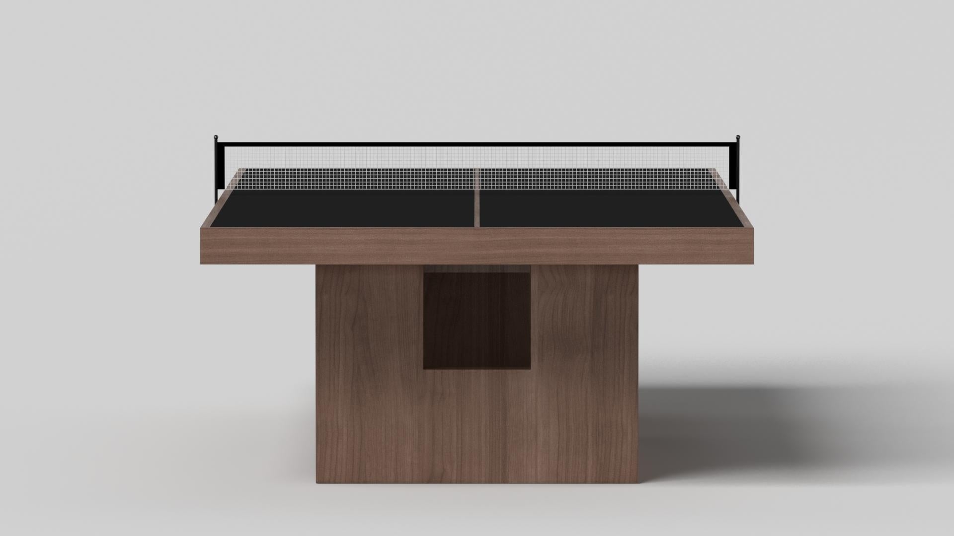 Modern Elevate Customs Rumba Tennis Table / Solid Walnut Wood in 9' - Made in USA For Sale