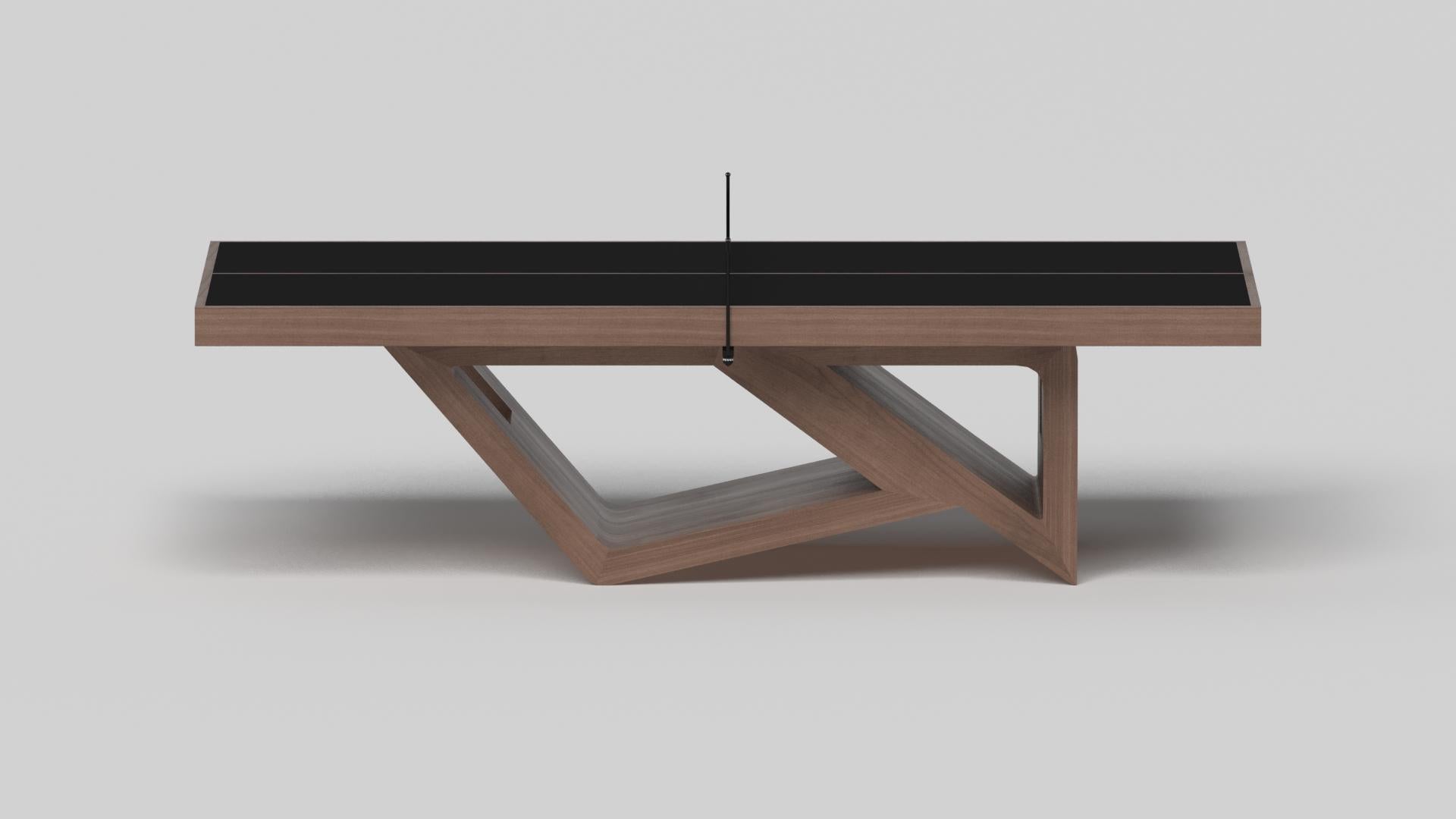 American Elevate Customs Rumba Tennis Table / Solid Walnut Wood in 9' - Made in USA For Sale