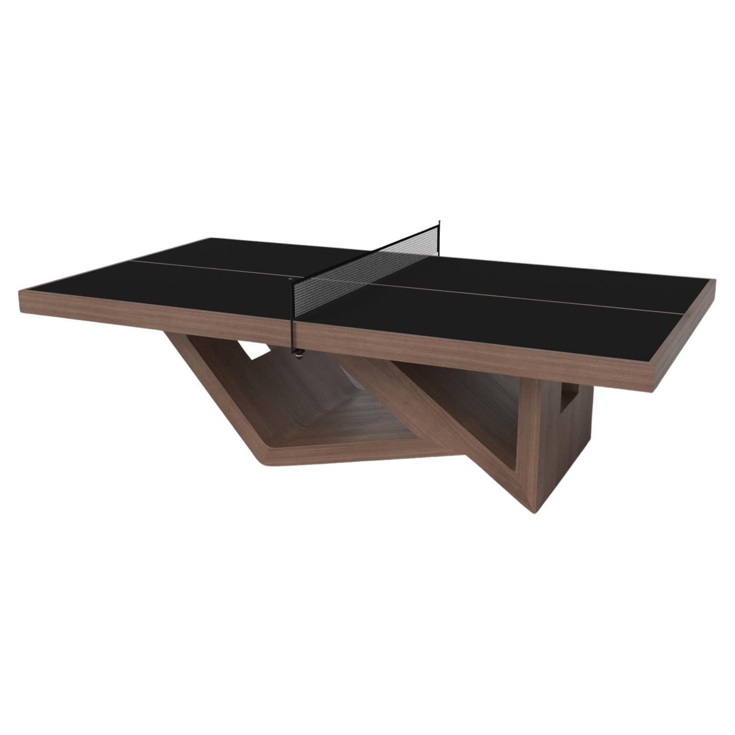 Elevate Customs Rumba Tennis Table / Solid Walnut Wood in 9' - Made in USA For Sale