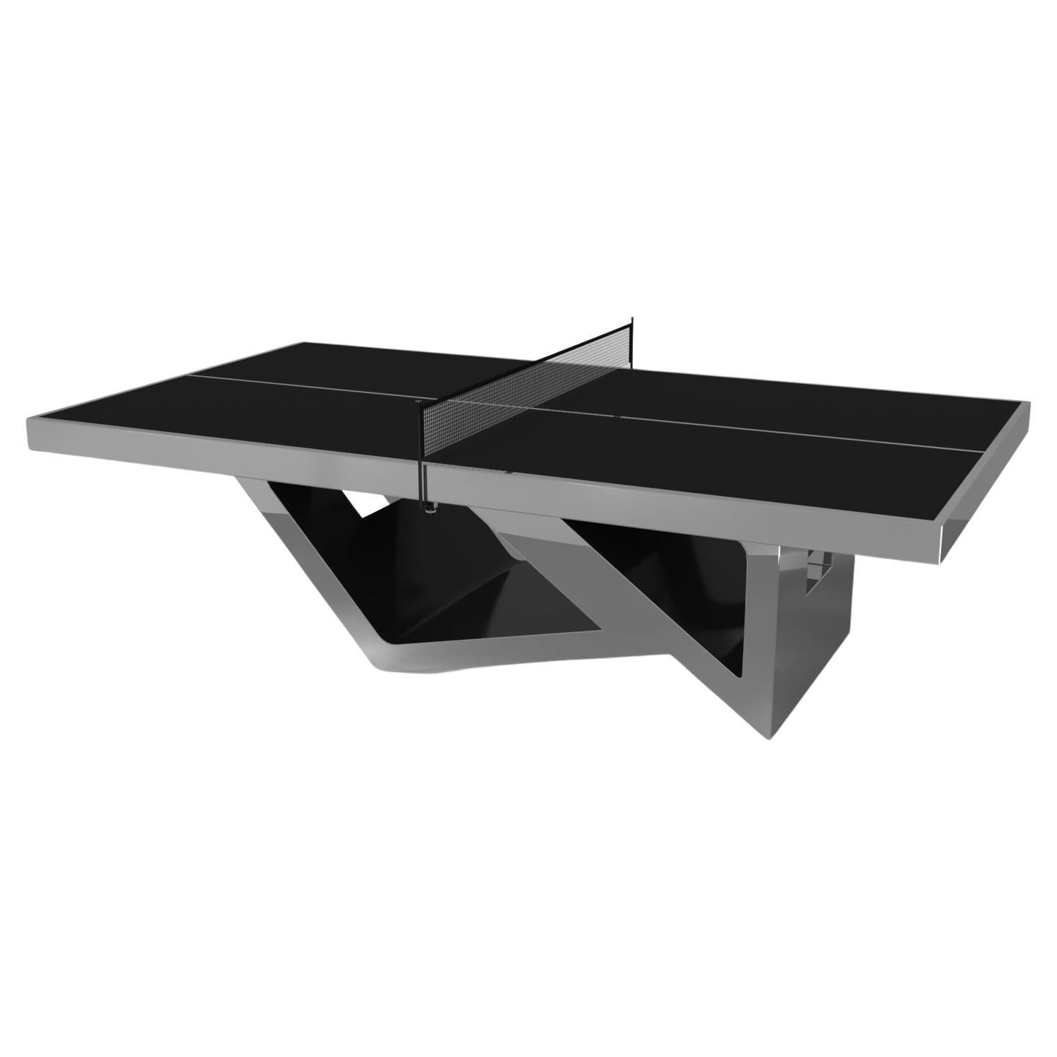 Elevate Customs Rumba Tennis Table/Stainless Steel Sheet Metal in 9'-Made in USA For Sale