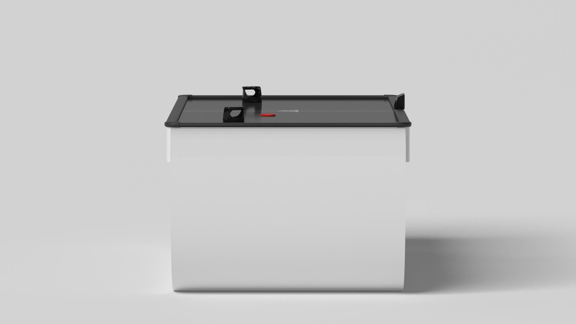 Modern Elevate Customs Sid Air Hockey Table/Solid Pantone White Color in 7'-Made in USA For Sale