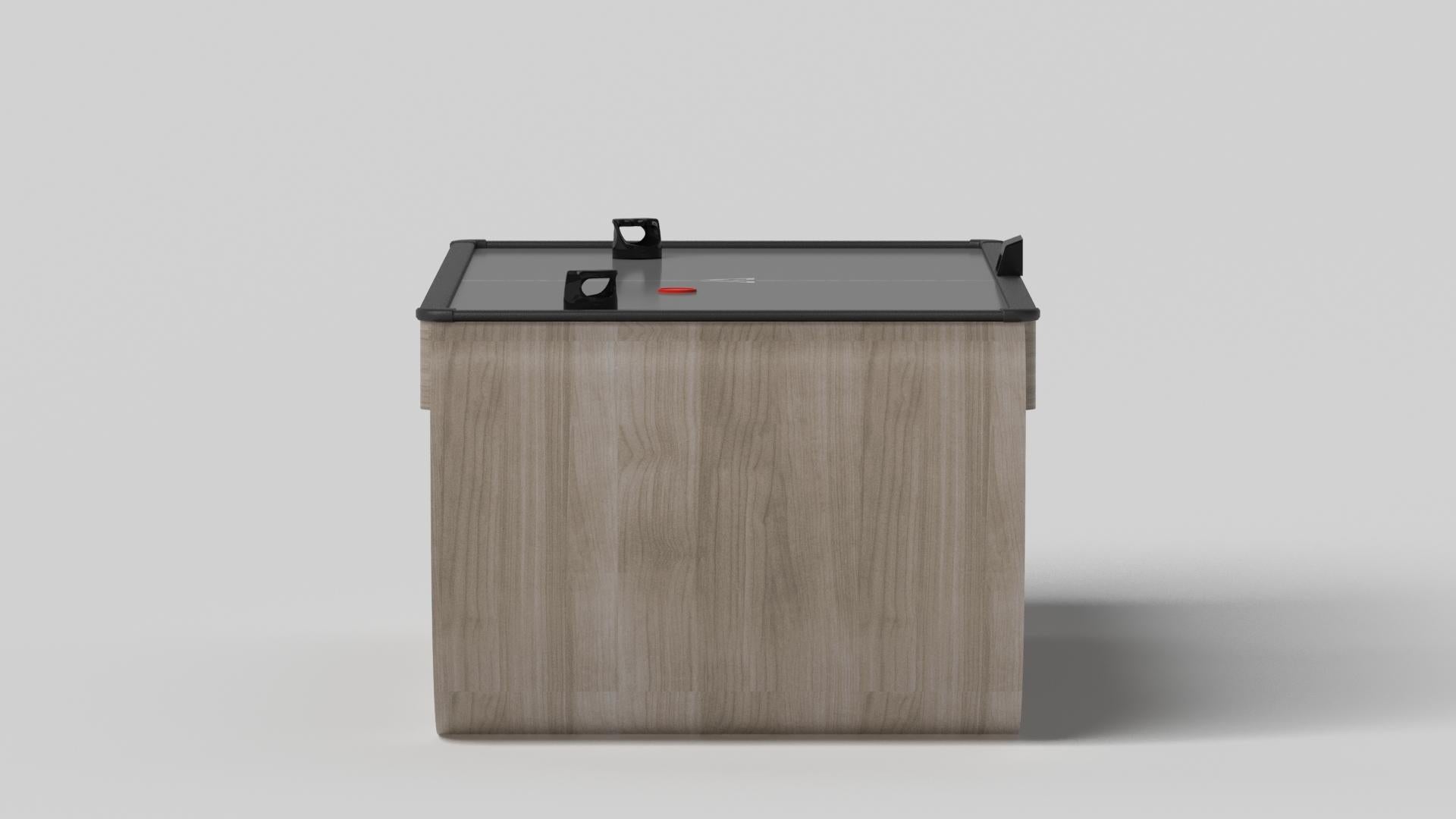 Modern Elevate Customs Sid Air Hockey Tables / Solid White Oak Wood in 7' - Made in USA For Sale