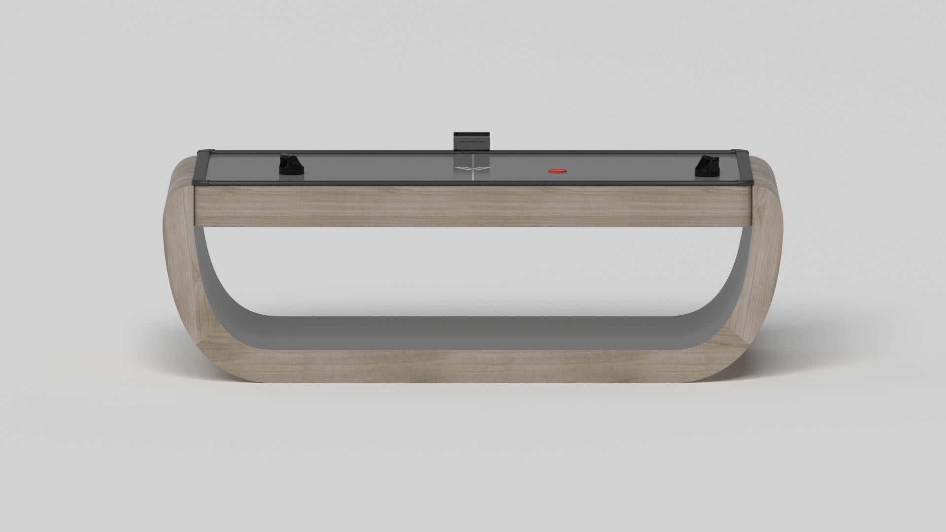 American Elevate Customs Sid Air Hockey Tables / Solid White Oak Wood in 7' - Made in USA For Sale