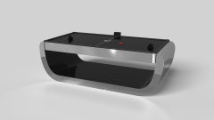 Tavoli da air hockey Elevate Customs Steele / Acciaio inox in metallo da 7' - Made in USA