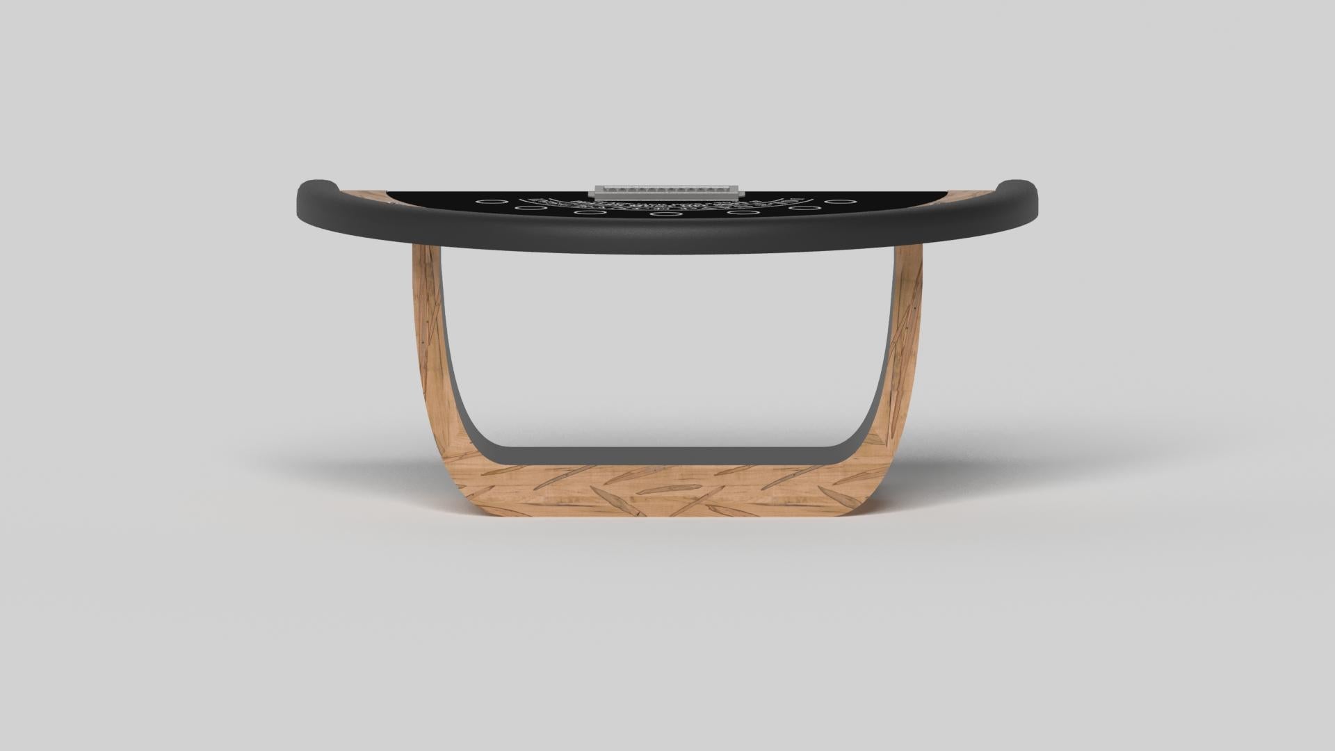 American Elevate Customs Sid Black Jack Tables / Solid Curly Maple Wood in 7'4