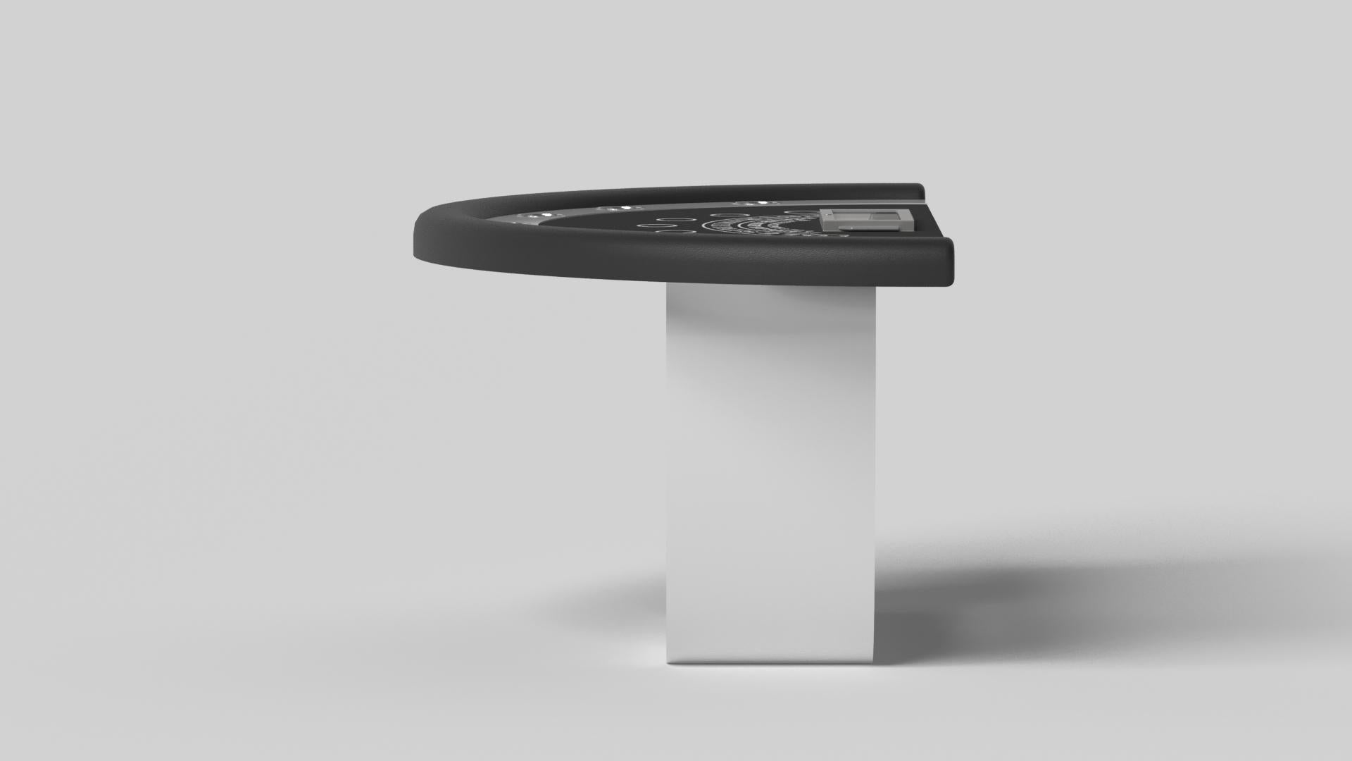 Modern Elevate Customs Sid Black Jack Tables / Solid Pantone White Color in 7'4