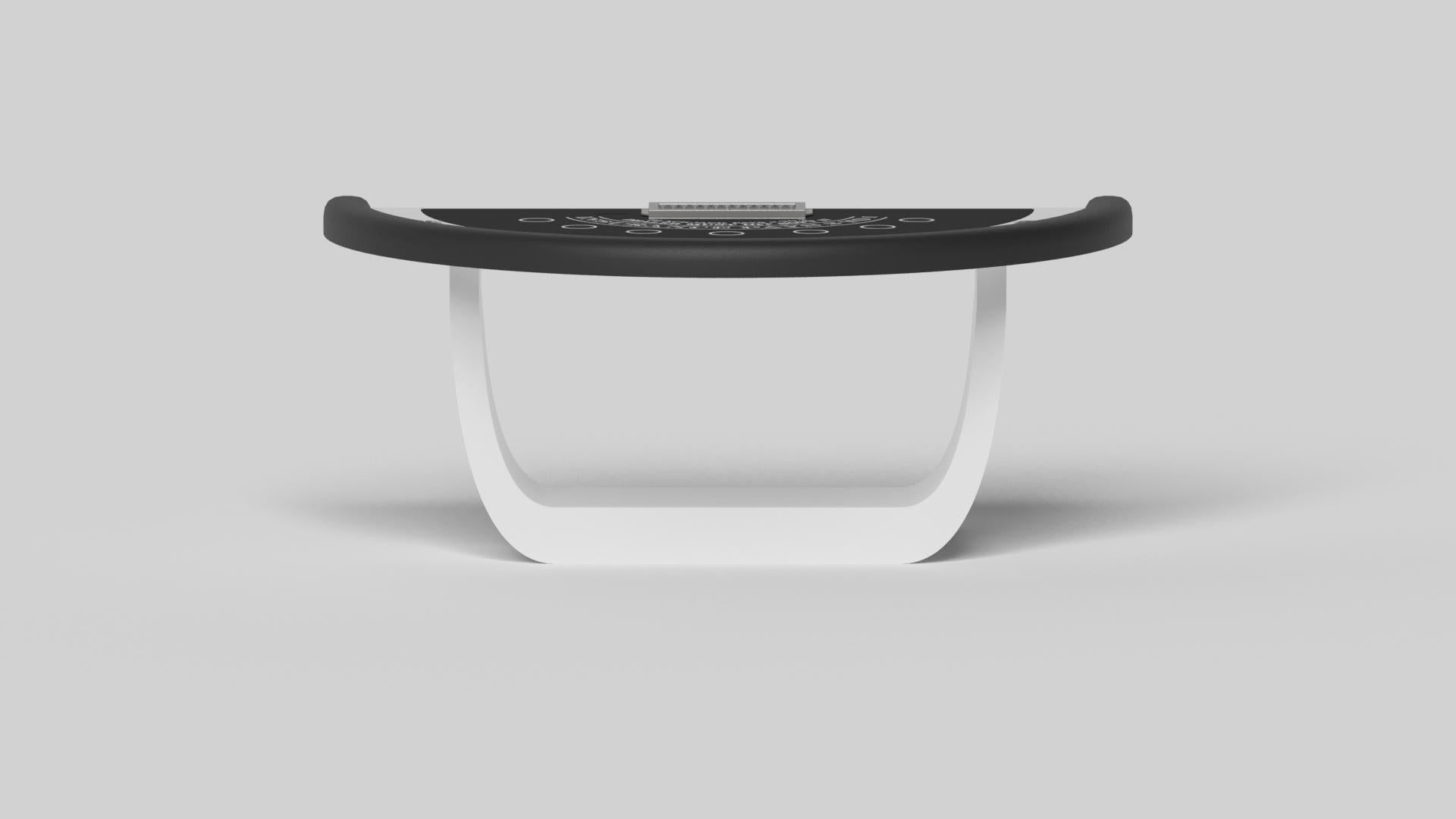 American Elevate Customs Sid Black Jack Tables / Solid Pantone White Color in 7'4