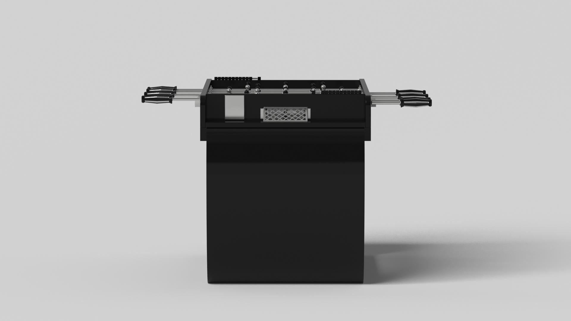Modern Elevate Customs Sid Foosball Tables/Solid Pantone Black Color in 5' -Made in USA For Sale