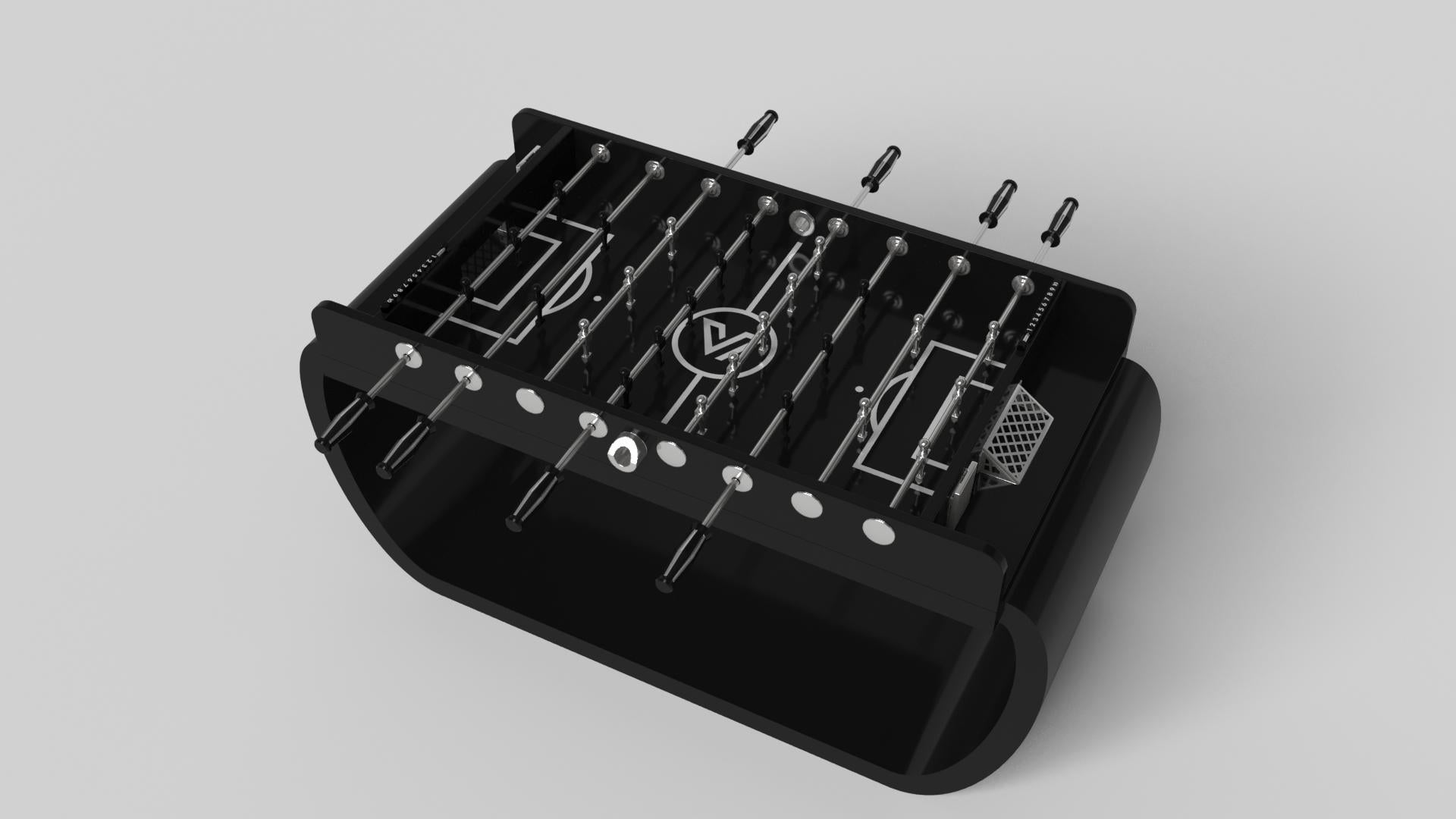 American Elevate Customs Sid Foosball Tables/Solid Pantone Black Color in 5' -Made in USA For Sale