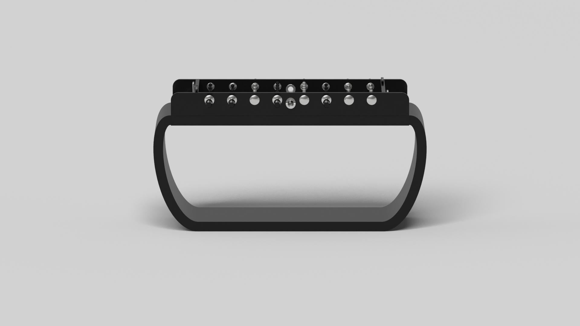 Hand-Crafted Elevate Customs Sid Foosball Tables/Solid Pantone Black Color in 5' -Made in USA For Sale