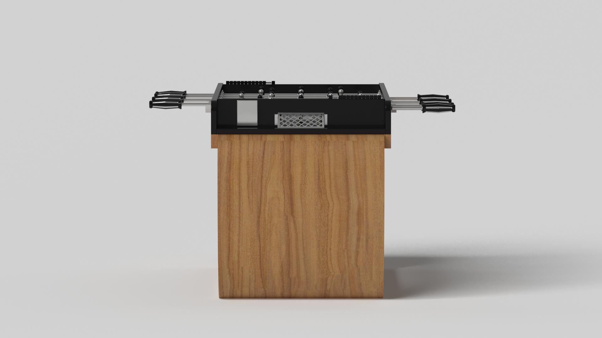 Modern Elevate Customs Sid Foosball Tables / Solid Teak Wood in 5' - Made in USA For Sale