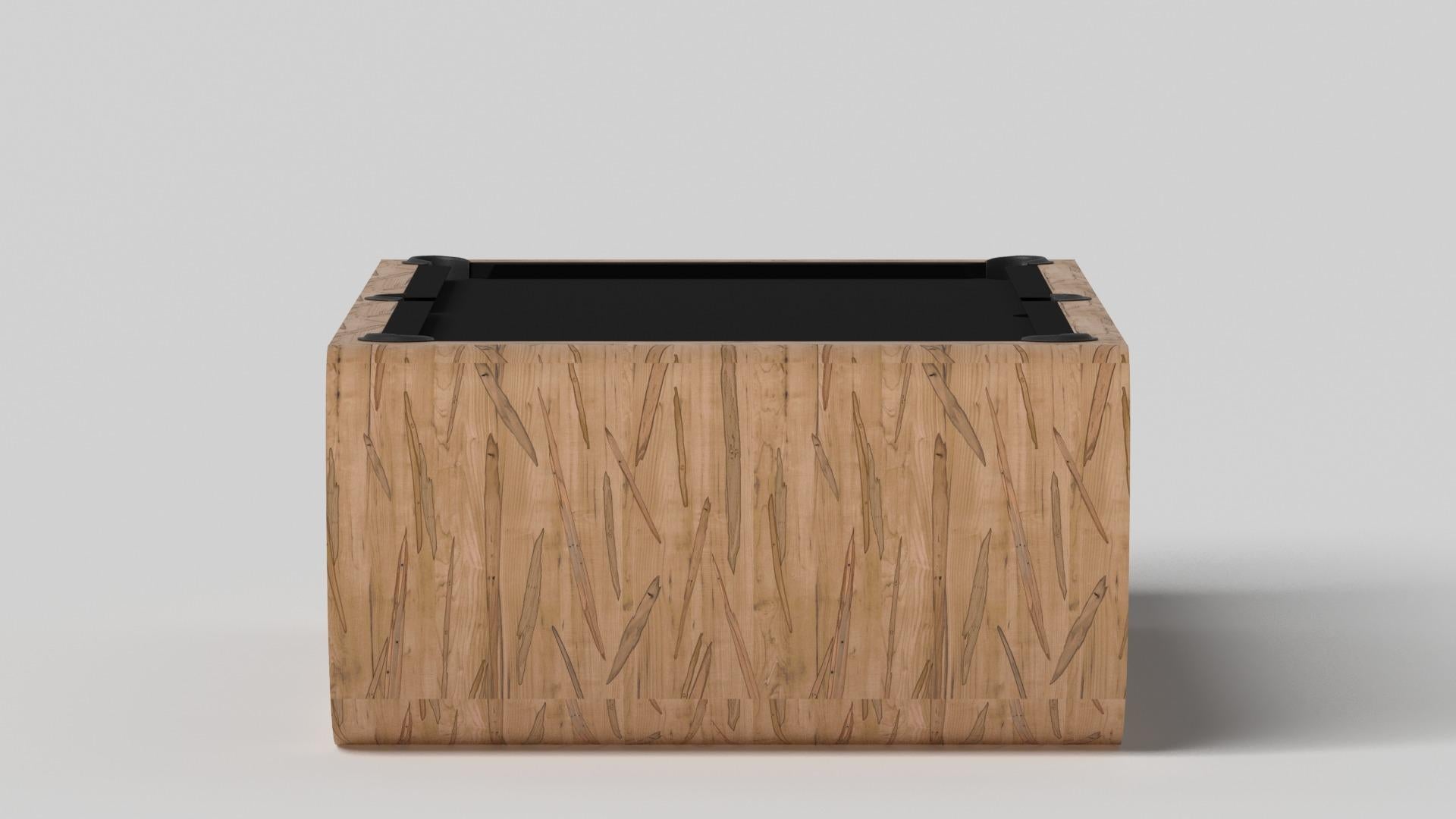 Modern Elevate Customs Sid Pool Table / Solid Curly Maple Wood in 8.5' - Made in USA For Sale