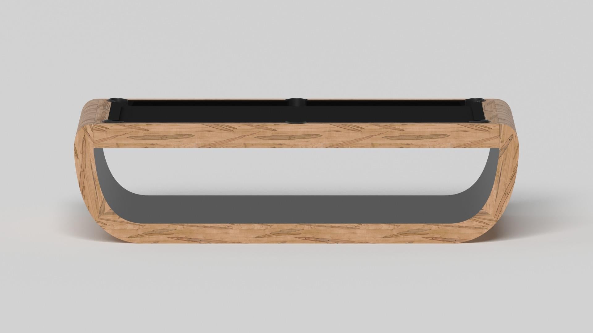 American Elevate Customs Sid Pool Table / Solid Curly Maple Wood in 8.5' - Made in USA For Sale