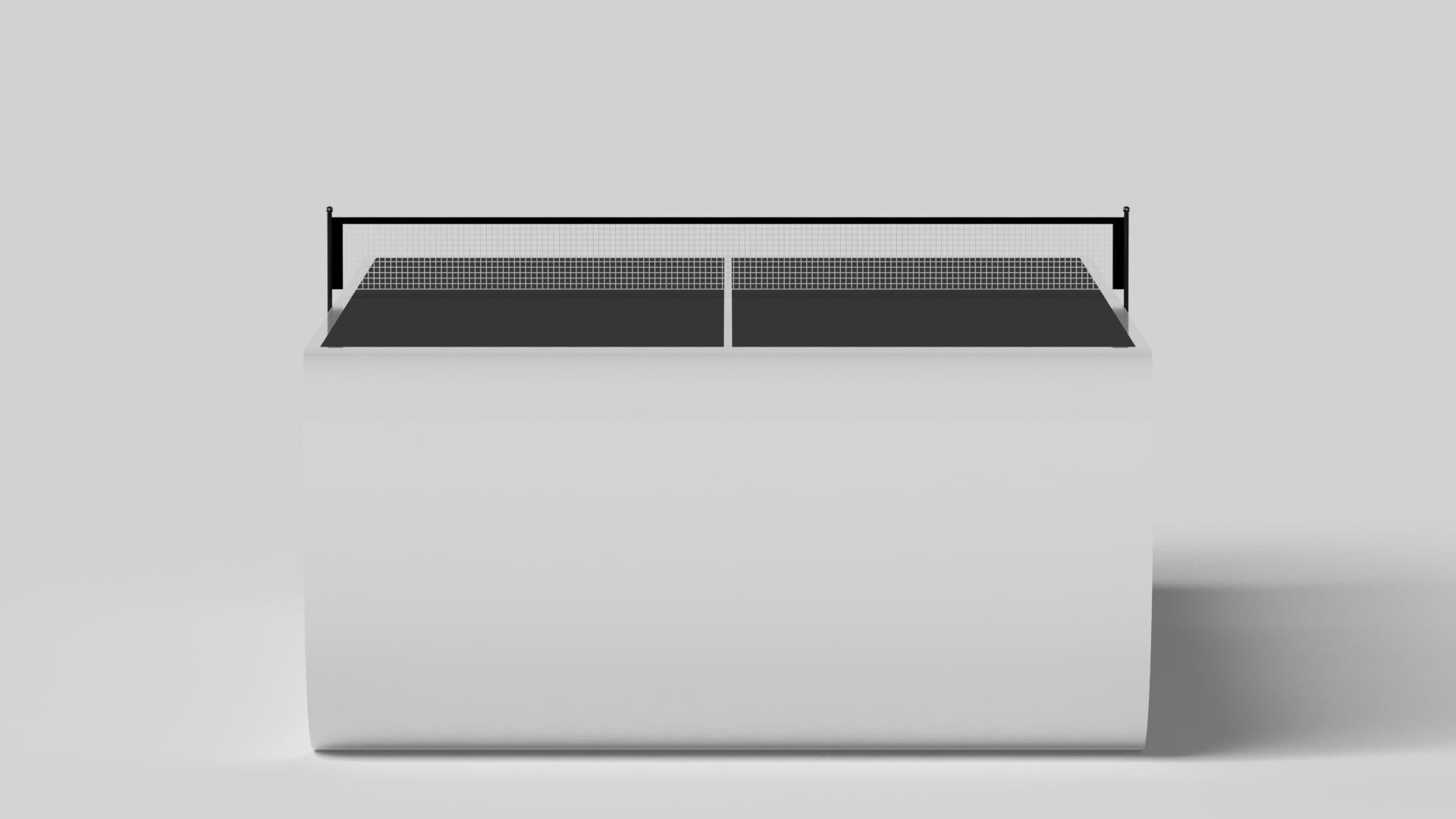 Modern Elevate Customs Sid Tennis Table / Solid Pantone White Color in 9' - Made in USA For Sale