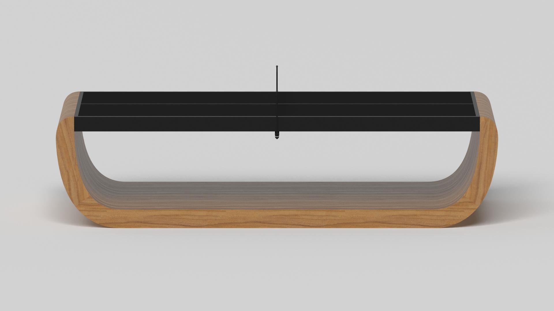 Elevate Customs Sid Mesa de Tenis / Madera maciza de teca en 9' - Made in USA Estadounidense en venta