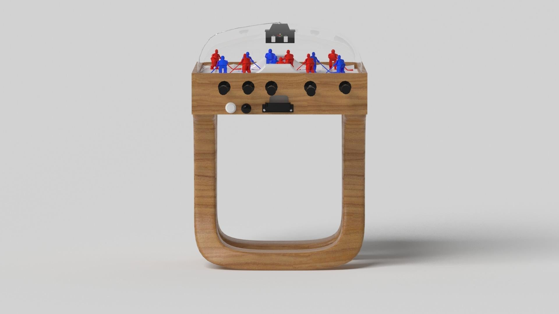 Moderne Elevate Customs tables Standard Draco Dome Hockey Tables / Bois de teck massif en 3'9