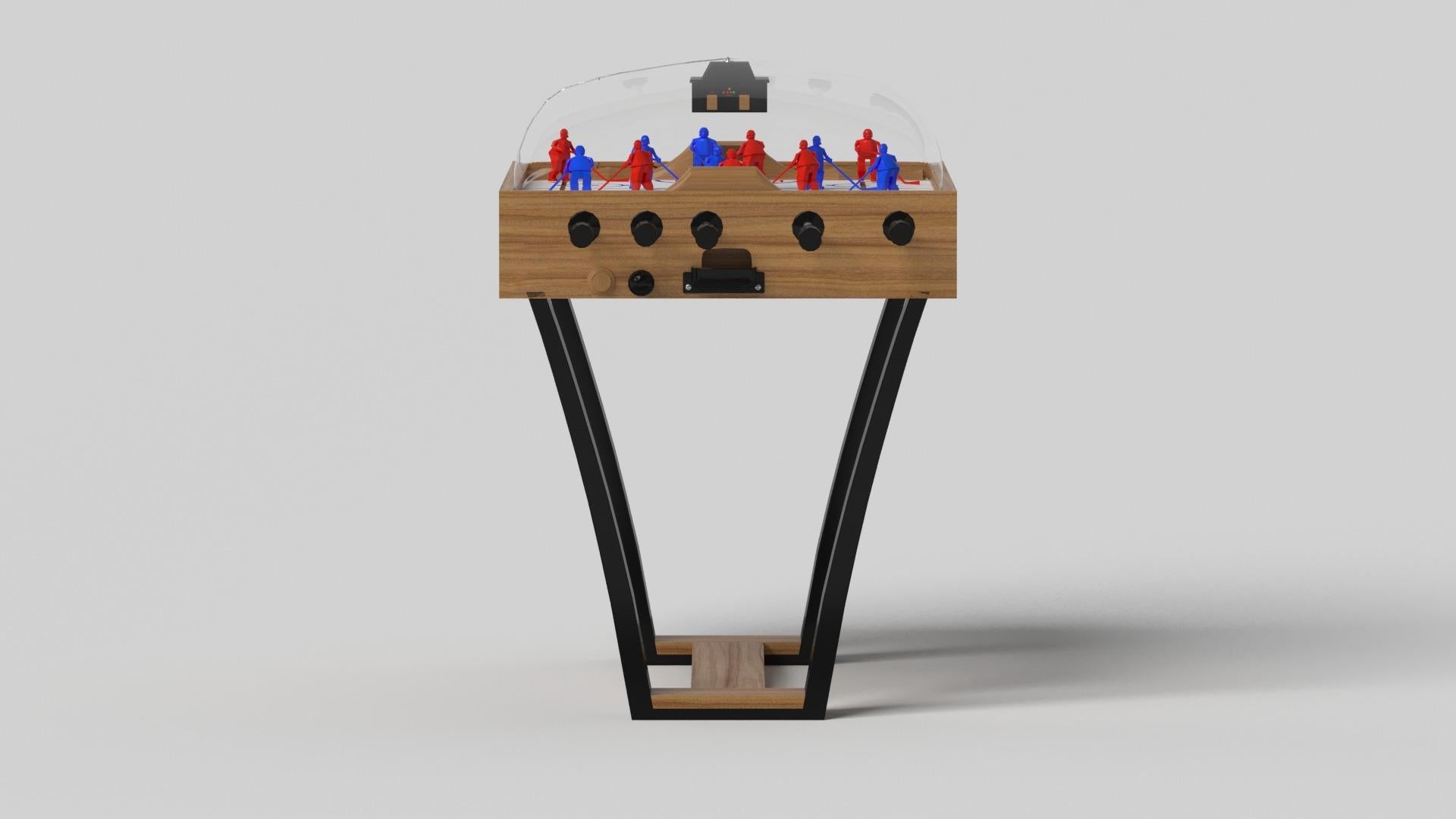Moderne Elevate Customs Standard Elite Dome Hockey Tables / Solid Teak Wood in 3'9
