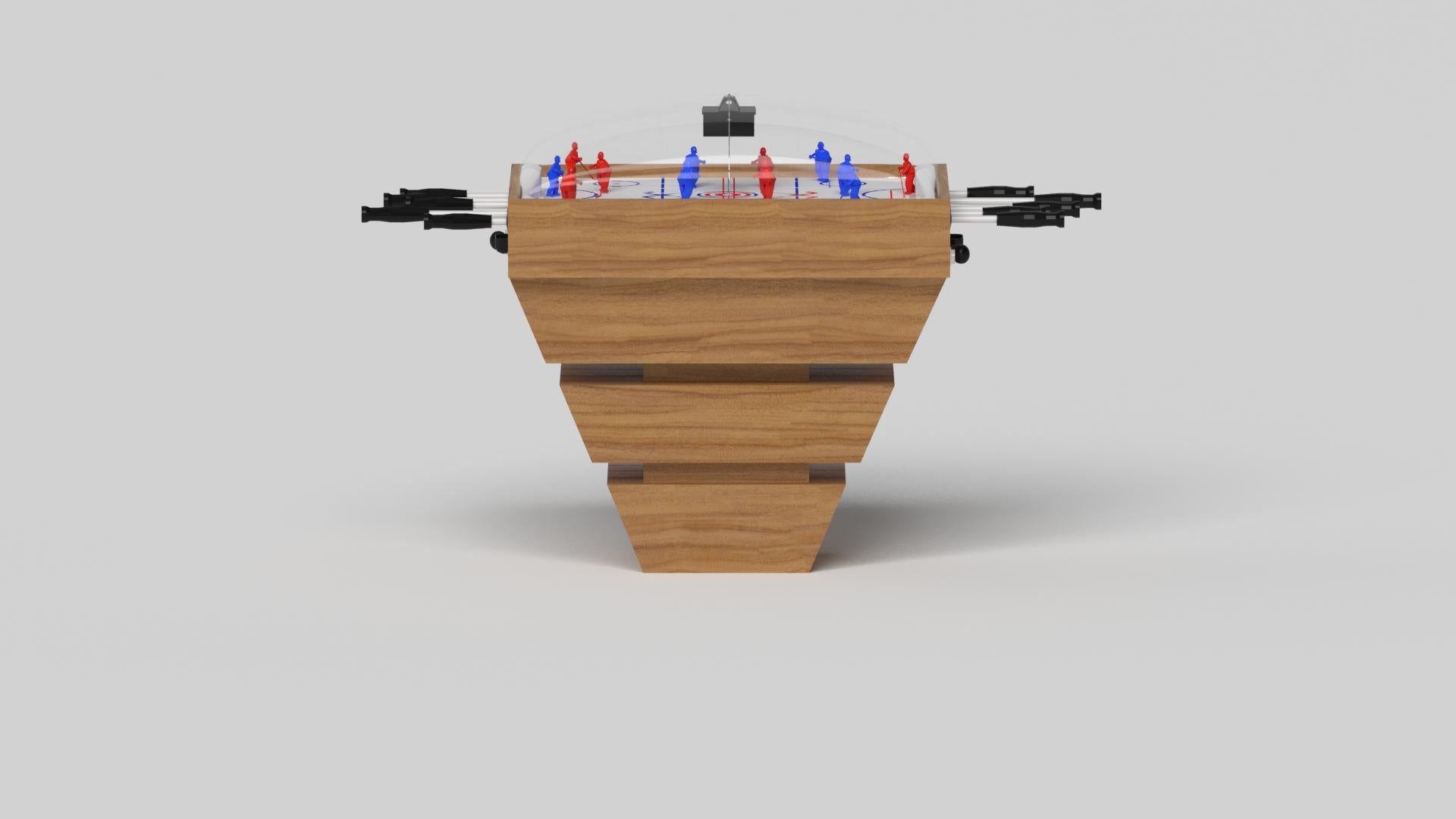 American Elevate Customs Standard Louve Dome Hockey Tables / Solid Teak Wood in 3'9