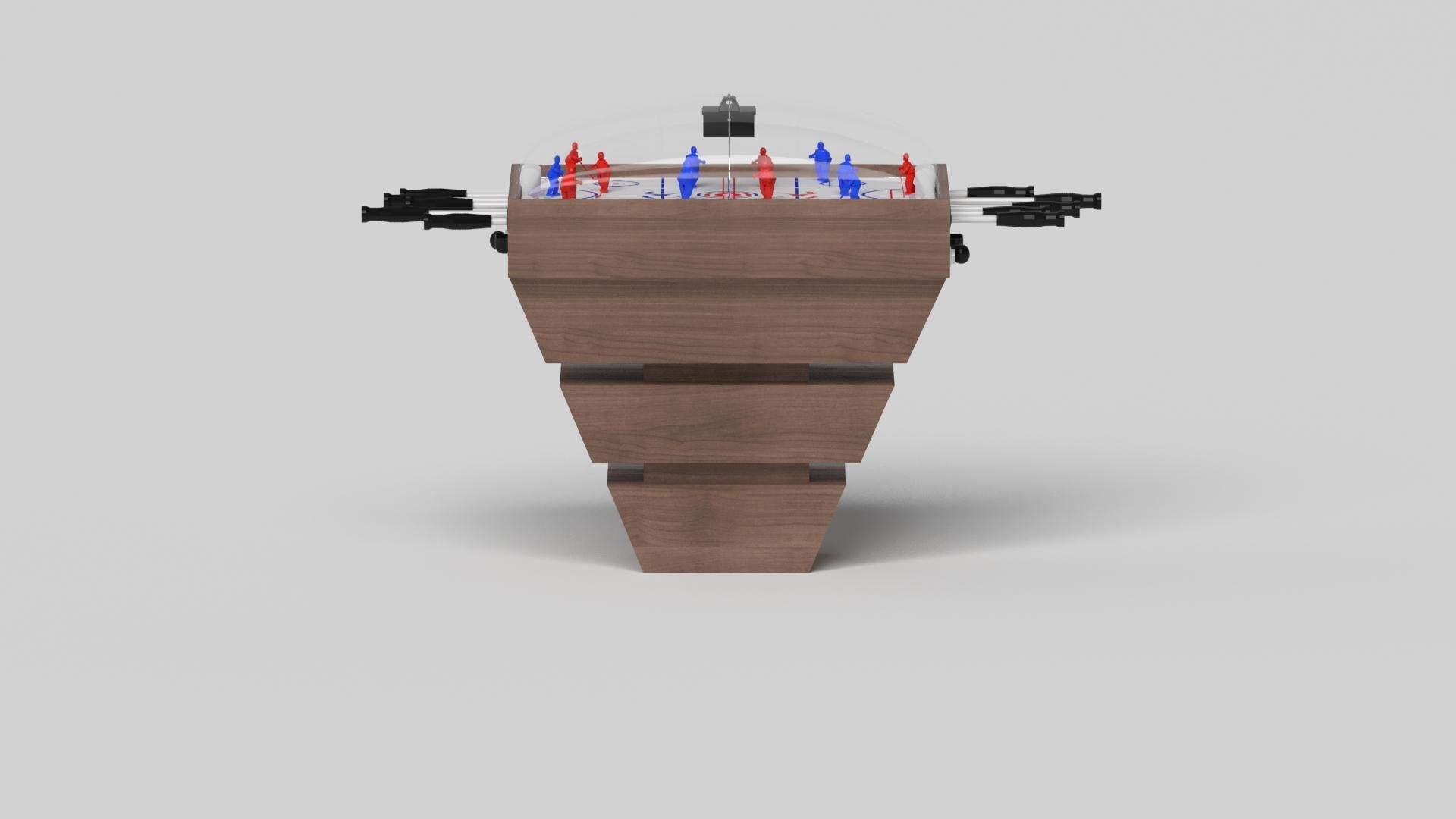 American Elevate Customs Standard Louve Dome Hockey Tables/Solid Walnut Wood in 3'9