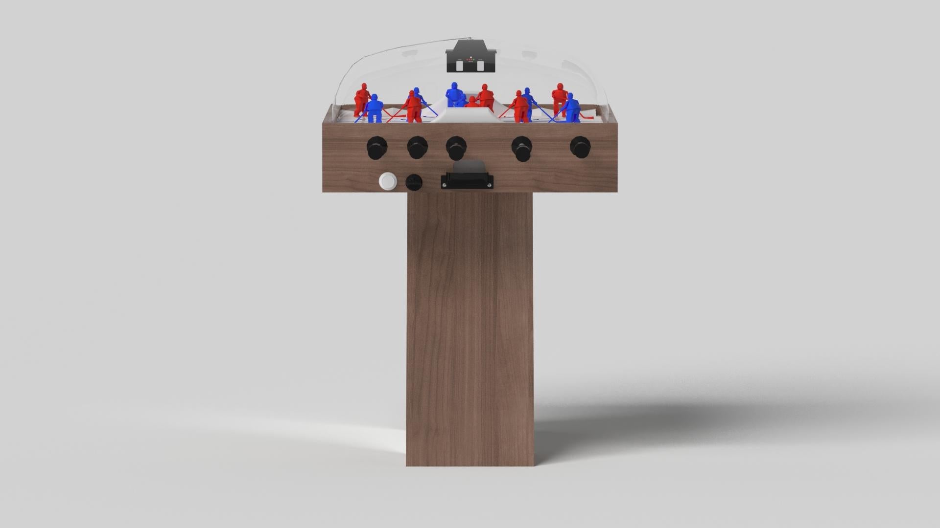 Moderne Elevate Customs Standard Stilt Dome Hockey Tables/Solid Walnut Wood in 3'9