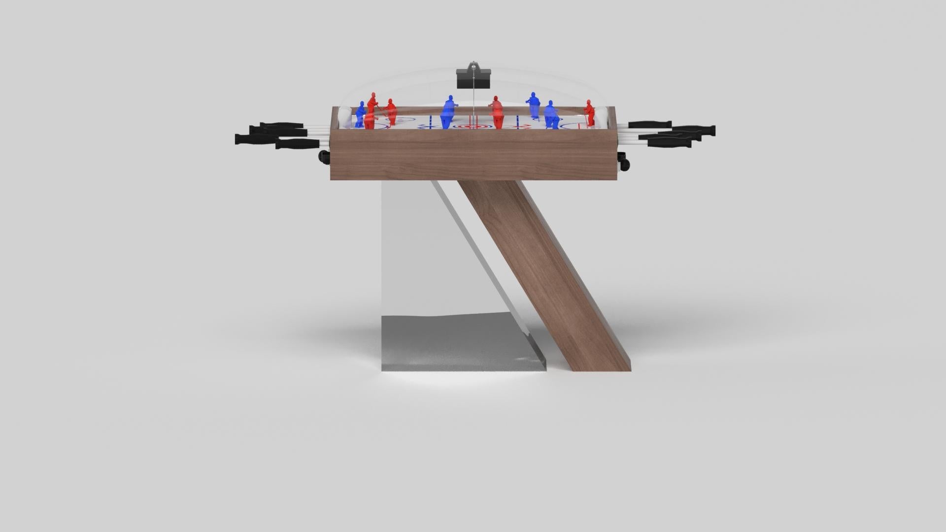 Américain Elevate Customs Standard Stilt Dome Hockey Tables/Solid Walnut Wood in 3'9