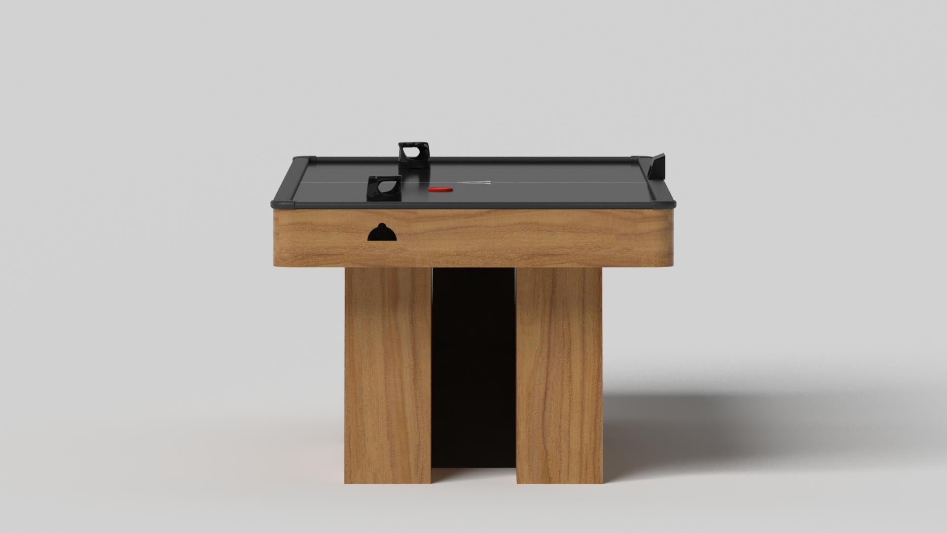 Moderne Elevate Customs Stilt Air Hockey Tables / Solid Teak wood in 7' - Made in USA en vente