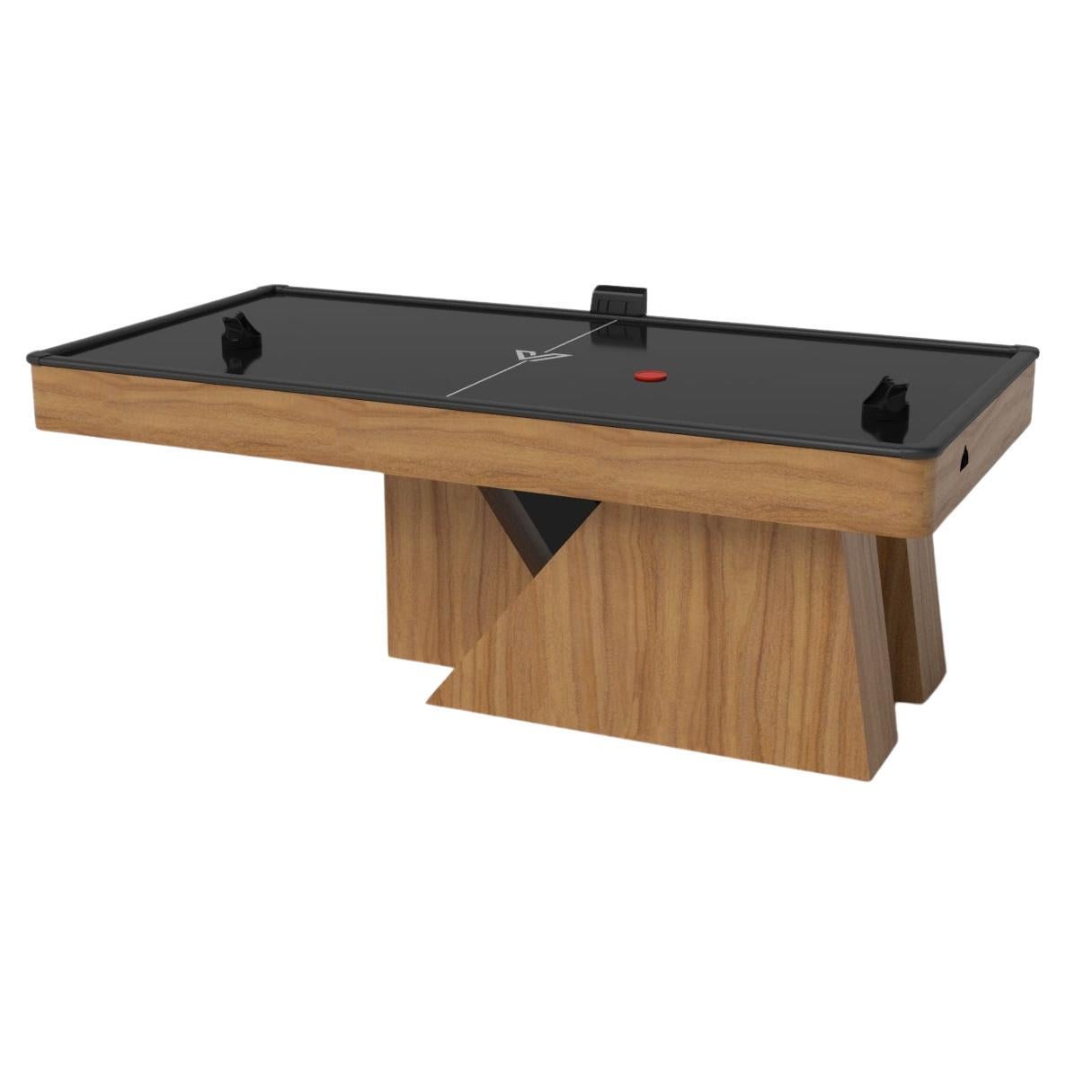 Elevate Customs Stilt Air Hockey Tables / Solid Teak wood in 7' - Made in USA en vente