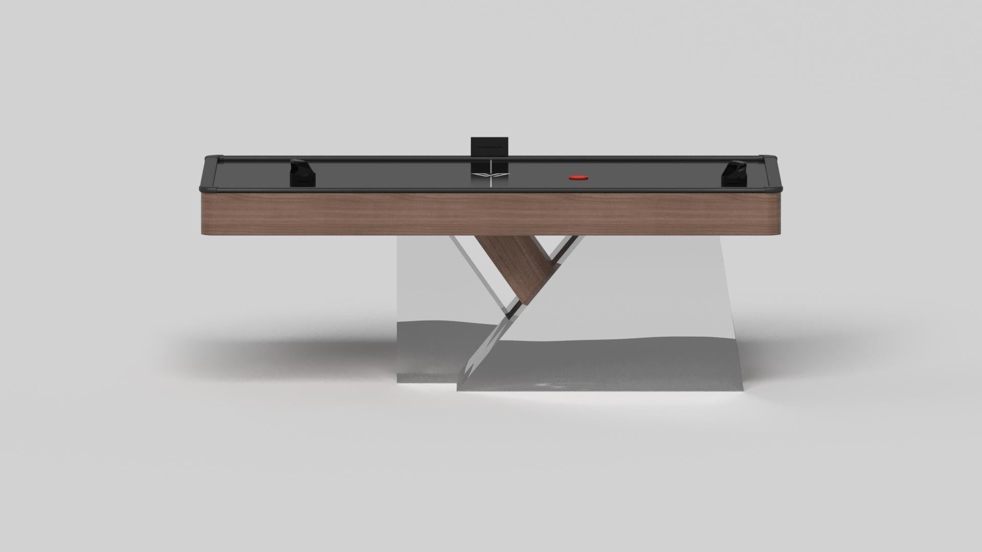 American Elevate Customs Stilt Air Hockey Tables / Solid Walnut Wood in 7' - Made in USA For Sale