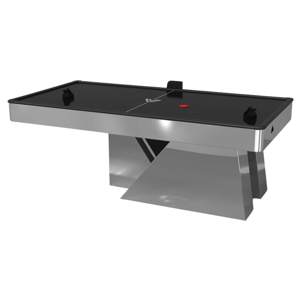 Elevate Customs Stilt Air Hockey Tables /Stainless Steel Metal in 7'-Made in USA For Sale