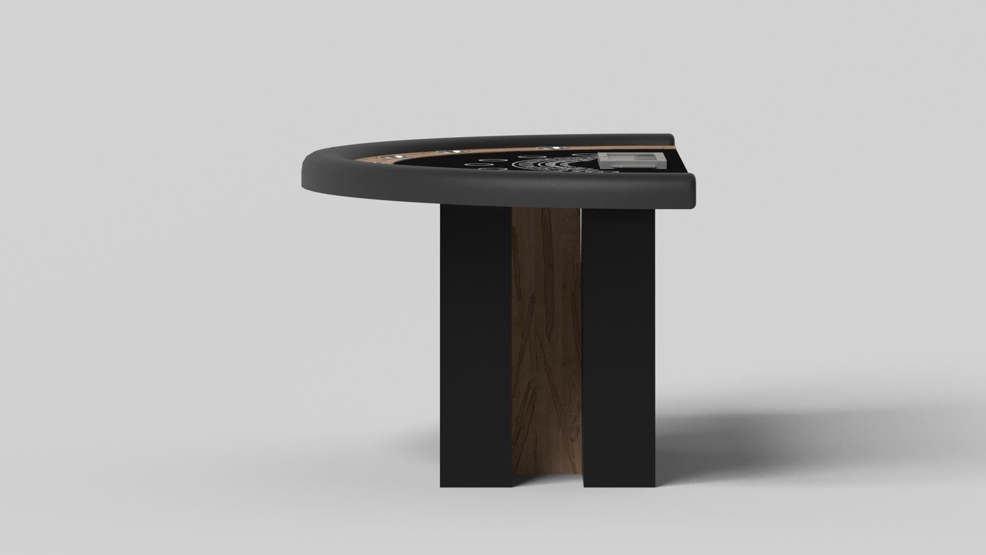Modern Elevate Customs Stilt Black Jack Tables / Solid Curly Maple Wood in 7'4