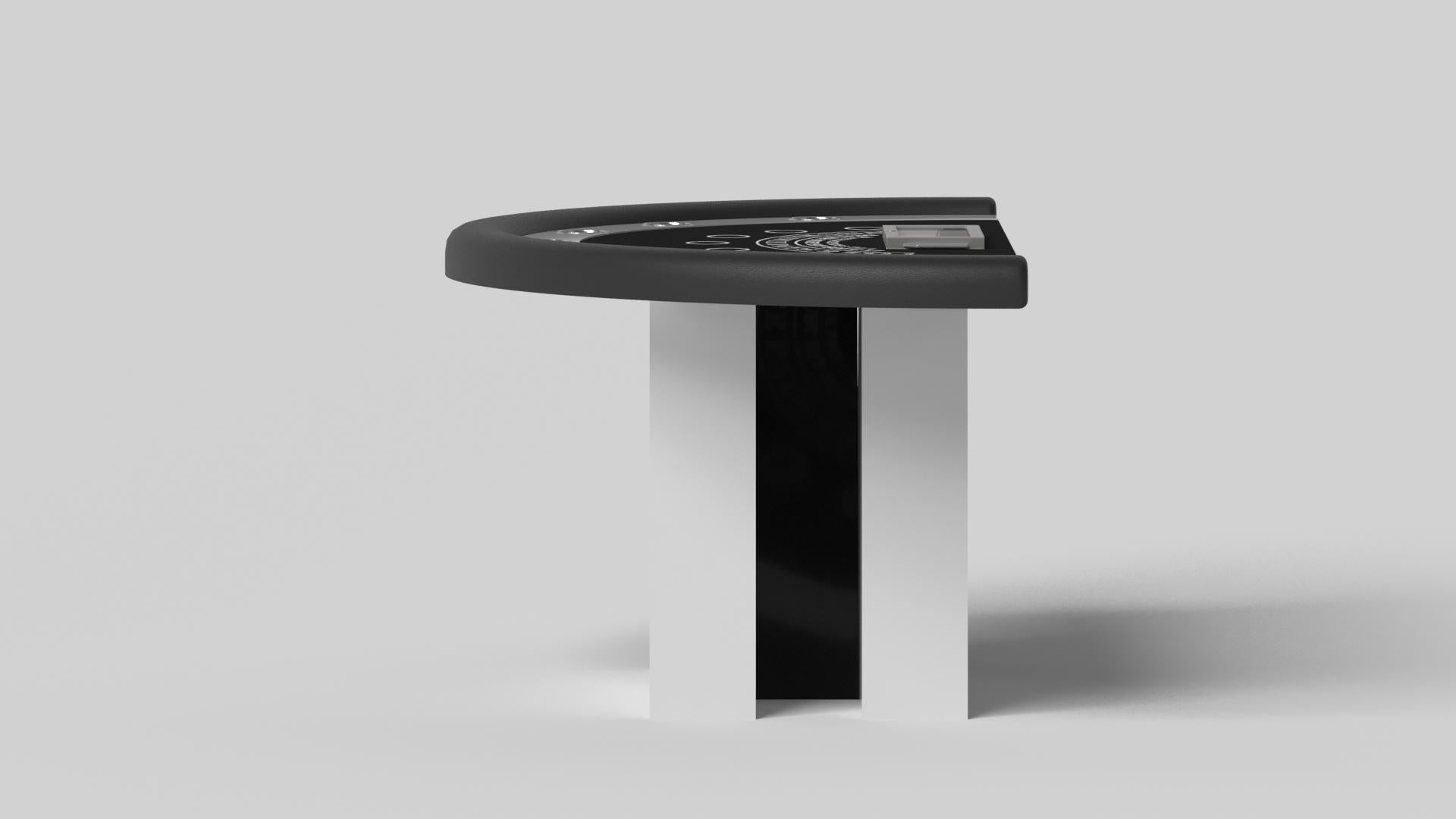 Modern Elevate Customs Stilt Black Jack Tables /Solid Pantone White Color in 7'4