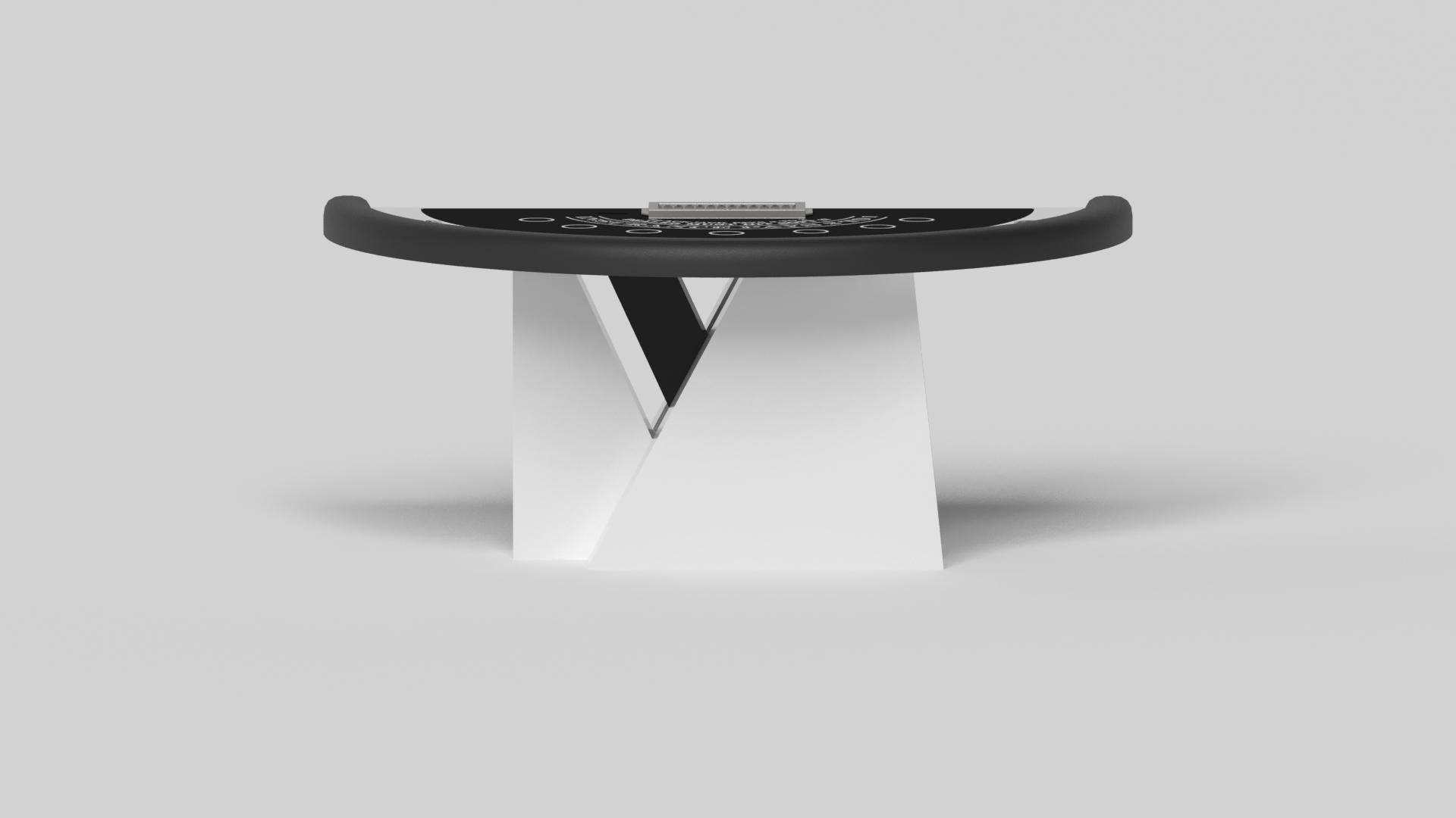 American Elevate Customs Stilt Black Jack Tables /Solid Pantone White Color in 7'4
