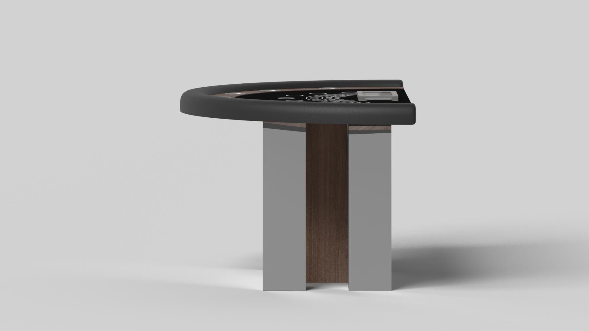 Modern Elevate Customs Stilt Black Jack Tables /Solid Walnut Wood in 7'4