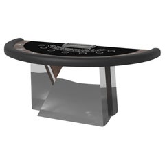 Elevate Customs Stilt Black Jack Tables/Solid Walnut Wood in 7'4" - Fabriqué aux États-Unis