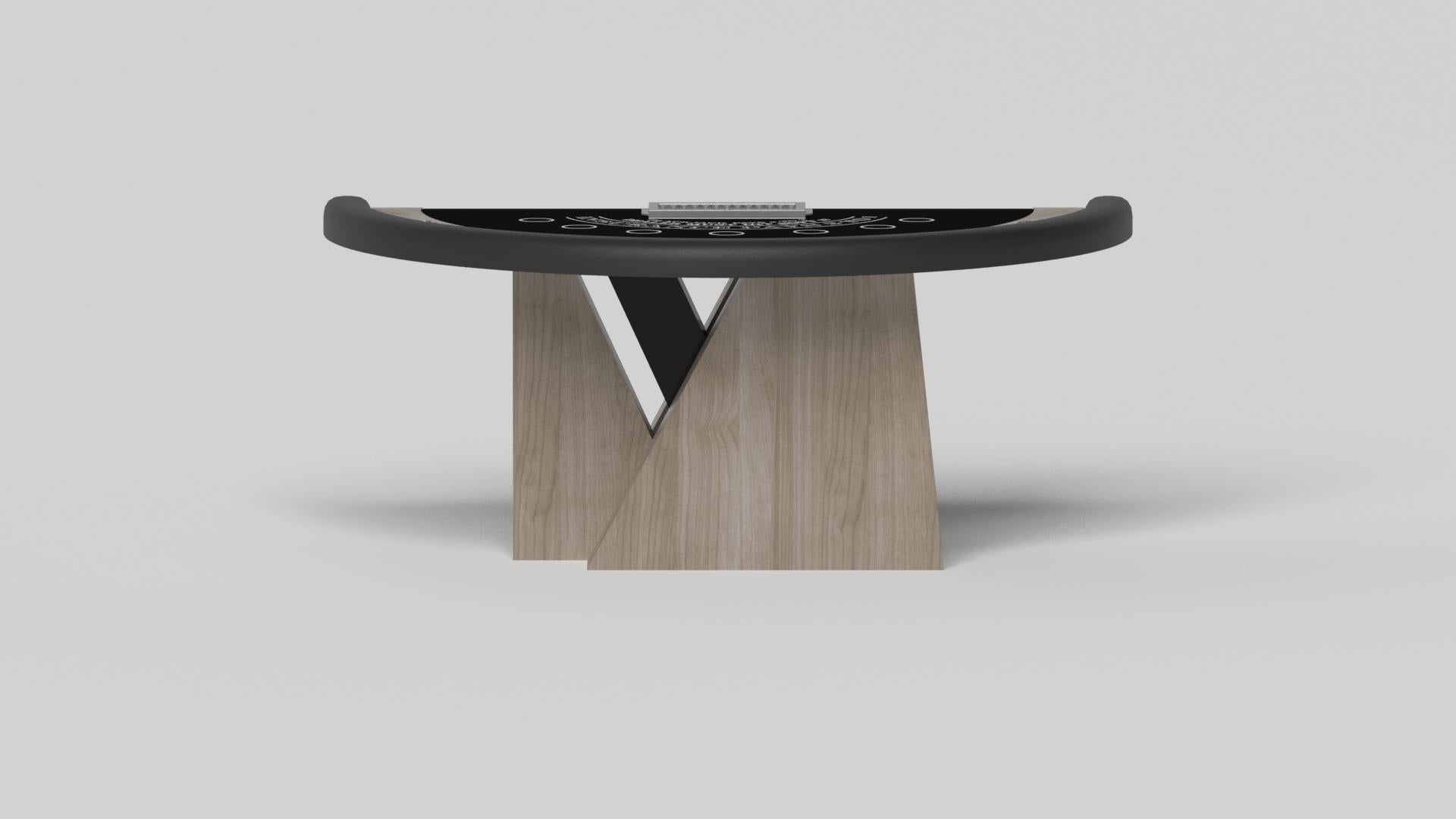 Moderne Elevate Customs Stilt Black Jack Tables / Bois de chêne blanc massif de 7'4