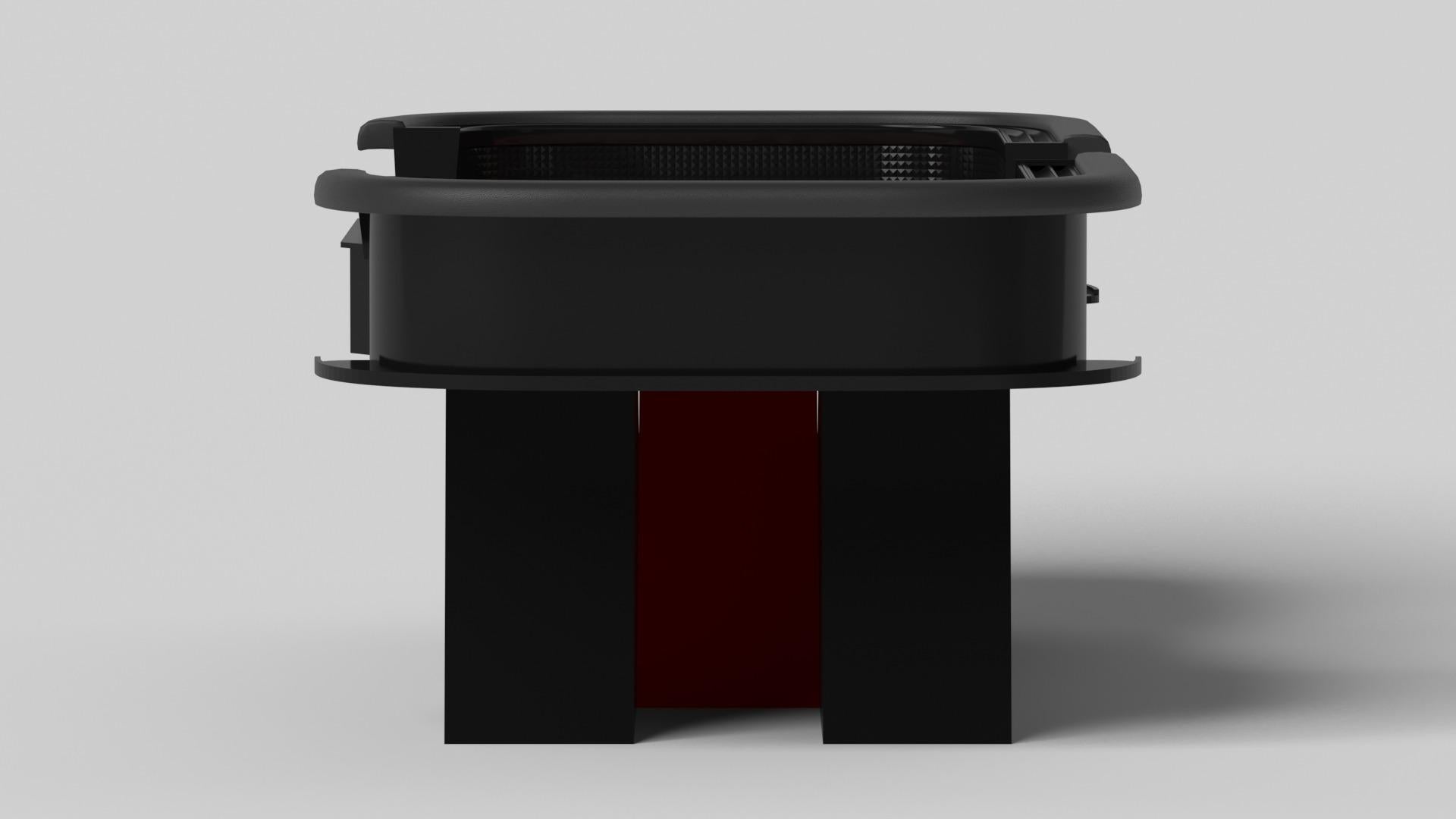 Modern Elevate Customs Stilt Craps Tables / Solid Pantone Black Color in 9'9