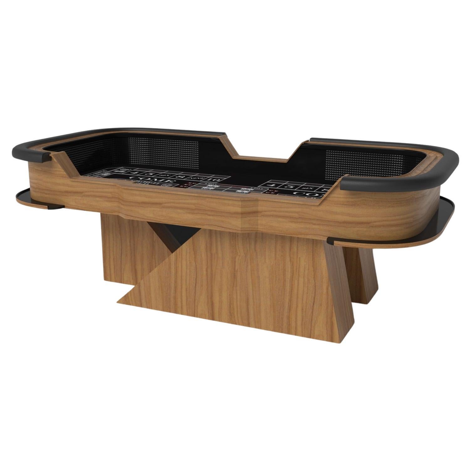 Elevate Customs Stilt Craps Tables / Solid Teak Wood in 9'9" - Made in USA For Sale