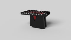 Mesa de futbolín Elevate Customs Stilt/Color negro Pantone sólido en 5'-Hecho en EE.UU.