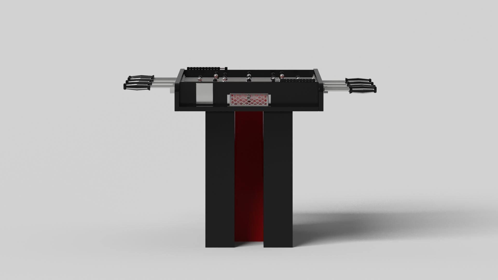 Modern Elevate Customs Stilt Foosball Table/Solid Pantone Black Color in 5'-Made in USA For Sale