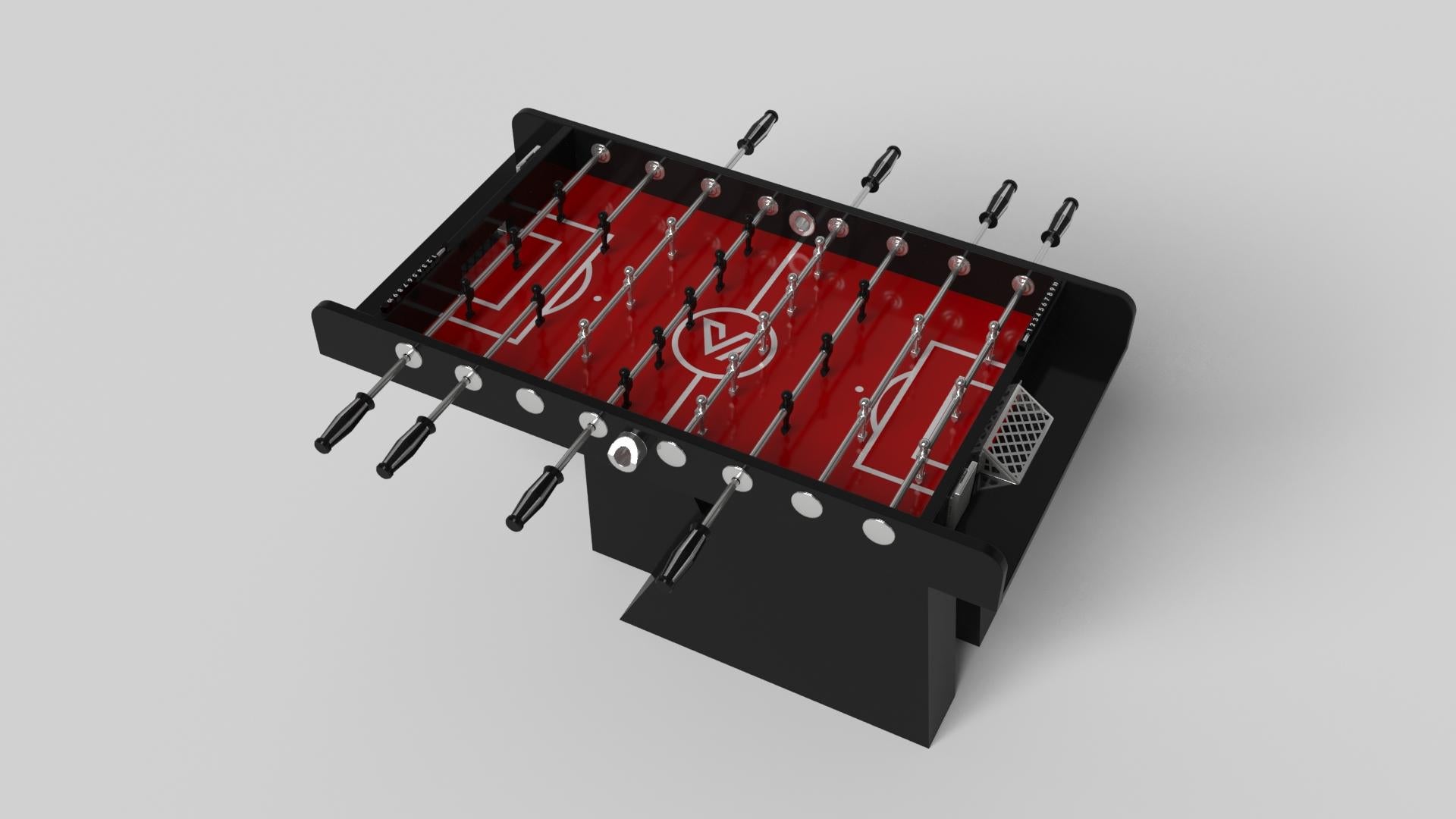 American Elevate Customs Stilt Foosball Table/Solid Pantone Black Color in 5'-Made in USA For Sale