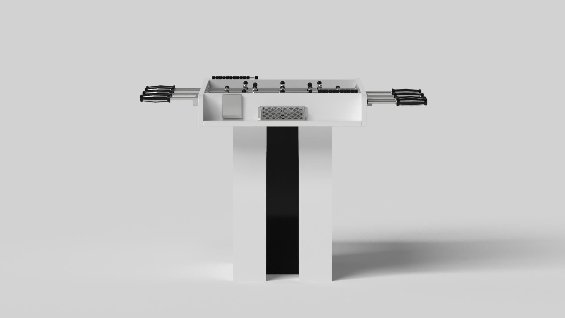 Modern Elevate Customs Stilt Foosball Table/Solid Pantone White Color in 5'-Made in USA For Sale