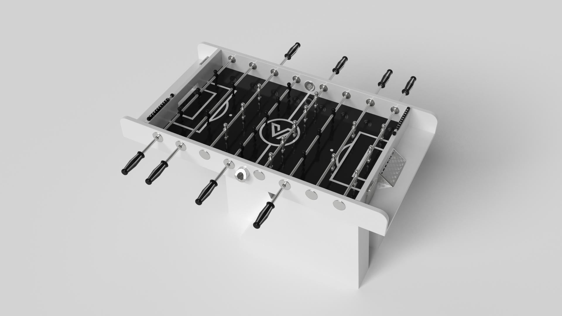 American Elevate Customs Stilt Foosball Table/Solid Pantone White Color in 5'-Made in USA For Sale