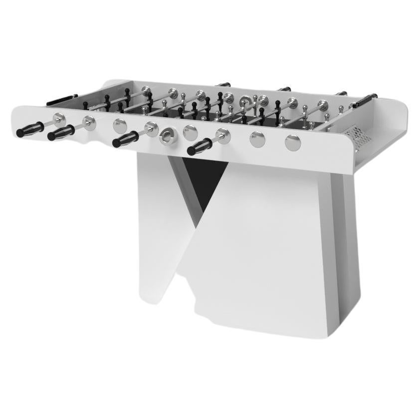 Elevate Customs Stilt Foosball Table/Solid Pantone White Color in 5'-Made in USA For Sale